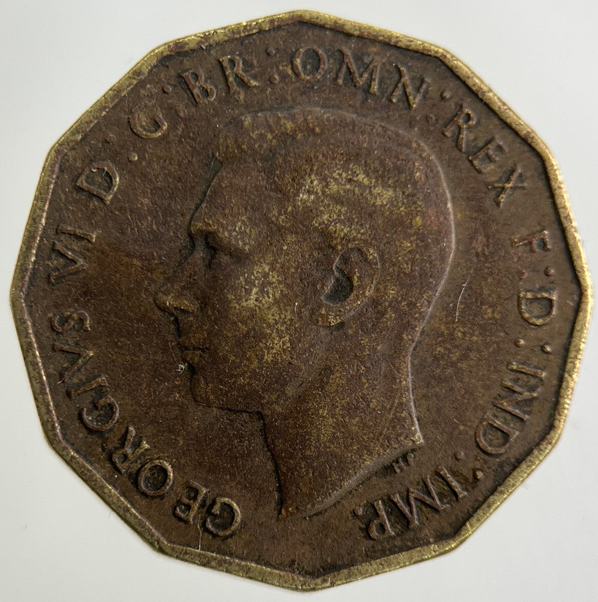 1937 George VI Brass Threepence Coin | Fine Collectable Grade