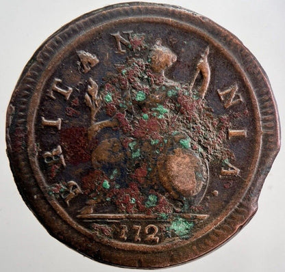 1727 George I 1st Half - Penny Coin | Fine Collectable Grade | a6038