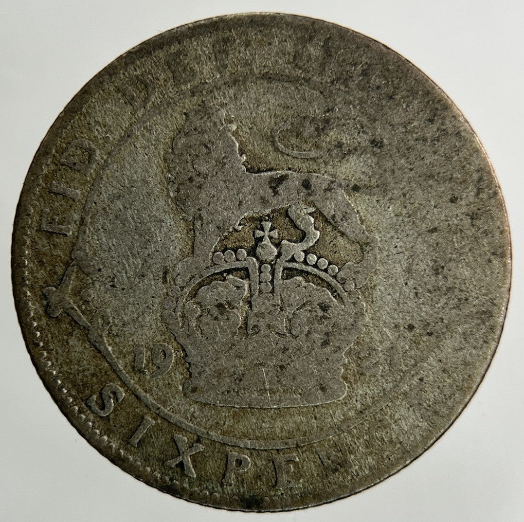 1921 George V Sixpence Silver Coin | Fair Grade