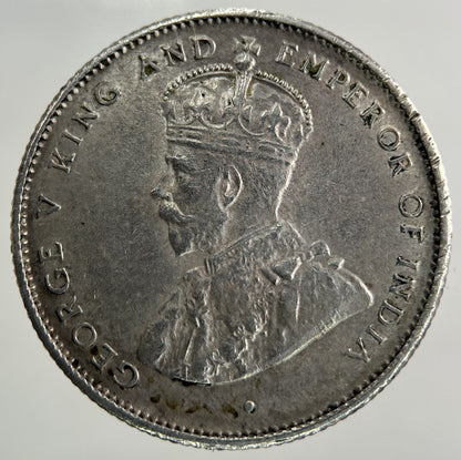 1917 Ceylon 50 Cents Silver Coin | Very High Grade