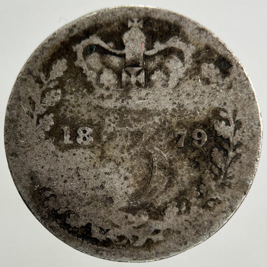 1879 Victoria Threepence Silver Coin | Collectable Grade