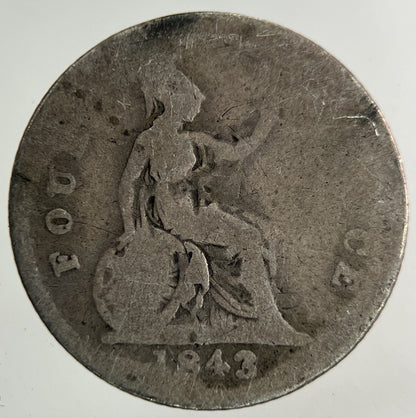 1843 Victoria Groat Four - Pence Silver Coin | Collectable Grade