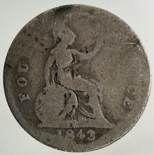 1843 Victoria Groat Four - Pence Silver Coin | Collectable Grade