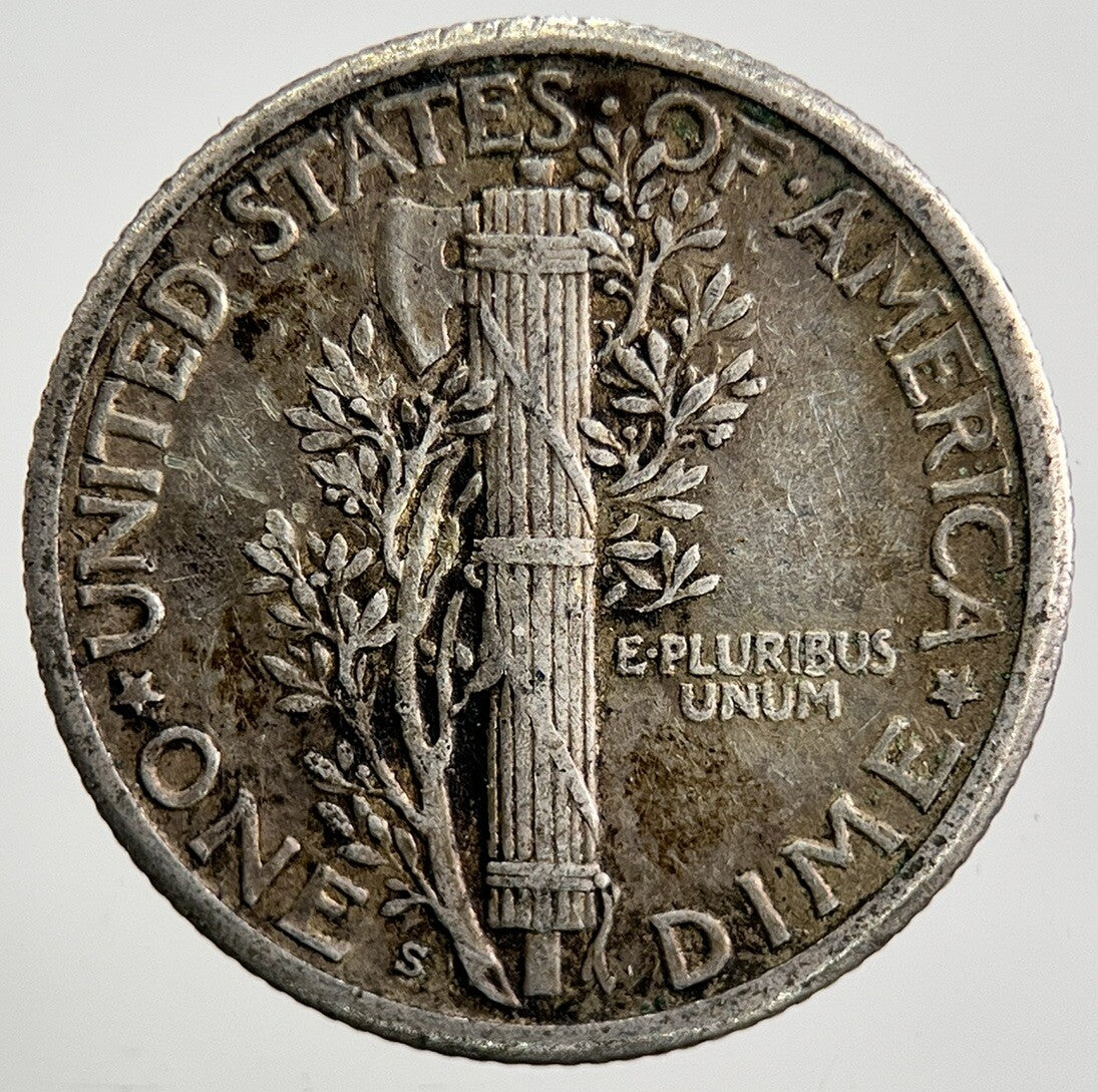 1928 - S US USA Mercury Dime Silver Coin | Very High Grade