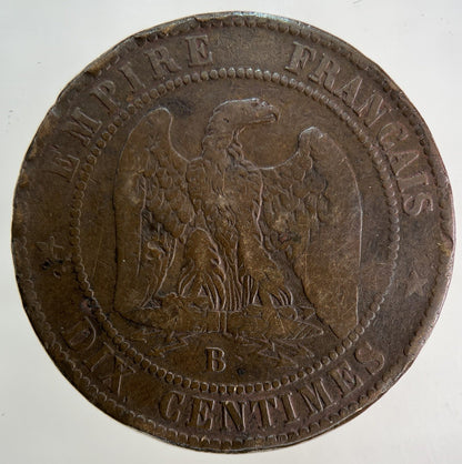 1854 France 10 Centimes Coin | Collectable Grade