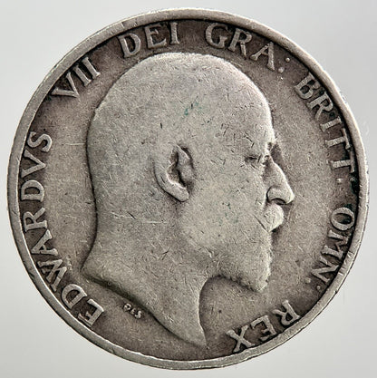 1910 Edward VII Shilling British Silver Coin | Collectable Grade | a1351