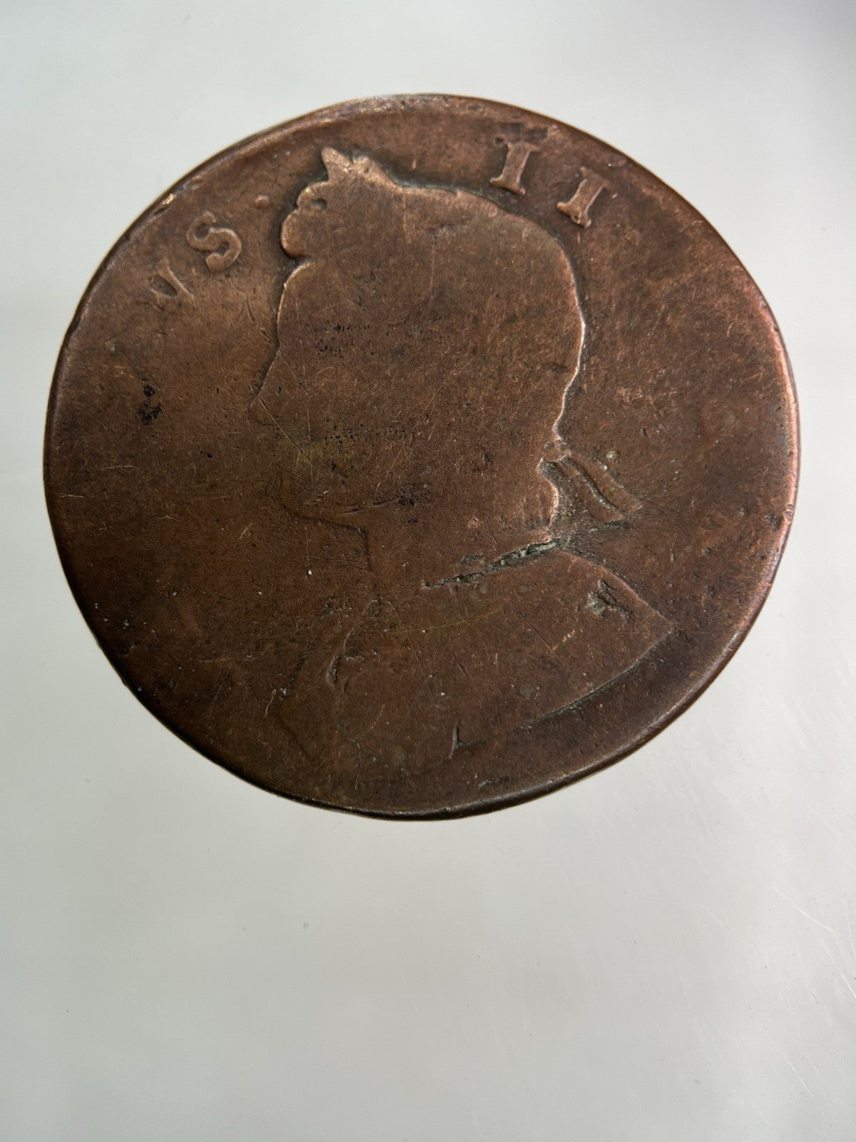 1731 George II 2nd Half - Penny Coin | Fair Grade