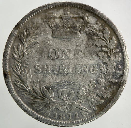 1871 Victoria Shilling Silver Coin | Collectable Grade