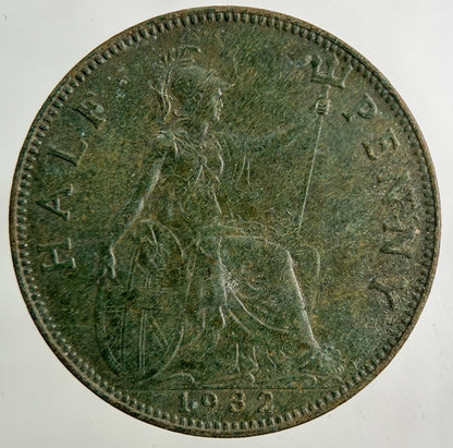 1932 George V Half - Penny Coin | Very High Grade