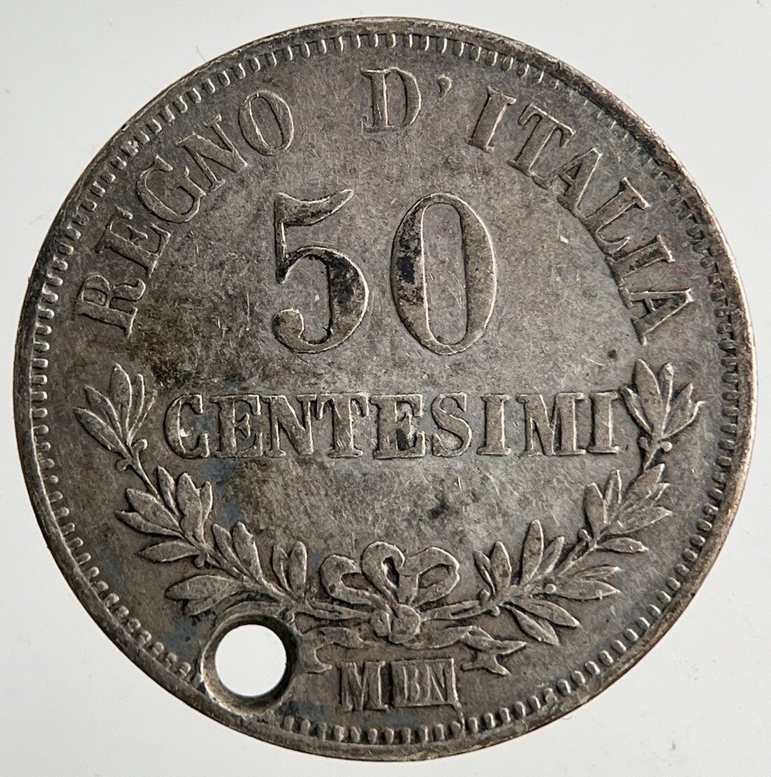 1867 Italy 50 Centesimi Silver Coin | Fine Collectable Grade | a9200