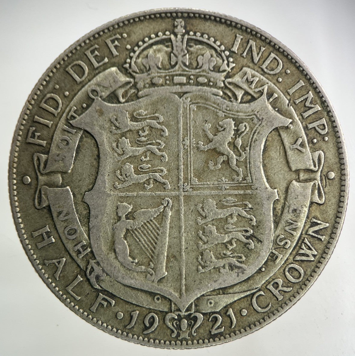 1921 George V Half - Crown Silver Coin | Fine Collectable Grade