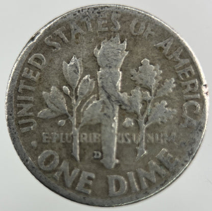 1957 - D US USA Roosevelt Dime Silver Coin | Collectable Grade