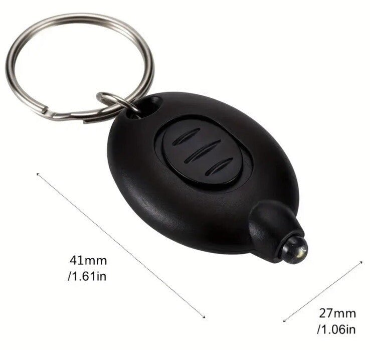 Mini Blue LED Torch Flash - Light Lightweight Keyring Premium Keychain Gift UK