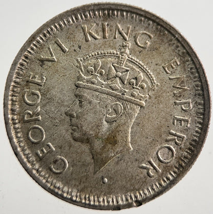 1944 India 1/4 Quarter Rupee Silver Coin | Very High Grade | a7670