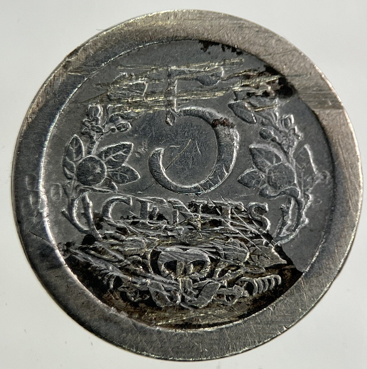 1908 Netherlands 5 Cents Coin | Collectable Grade