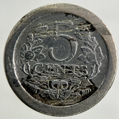 1908 Netherlands 5 Cents Coin | Collectable Grade