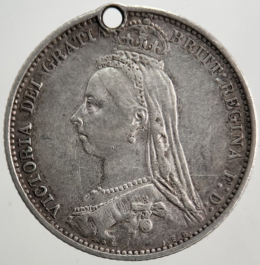 1887 Victoria Sixpence Silver Coin | Very High Grade | a5352