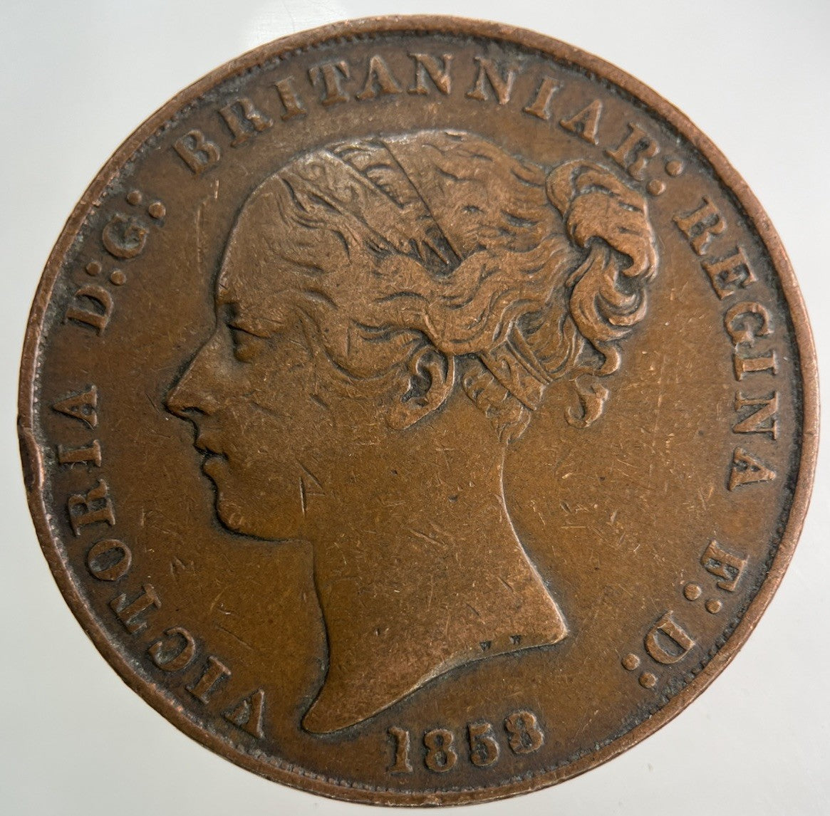 1858 Jersey 1/13th Of A Shilling Coin | Fine Collectable Grade
