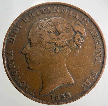 1858 Jersey 1/13th Of A Shilling Coin | Fine Collectable Grade