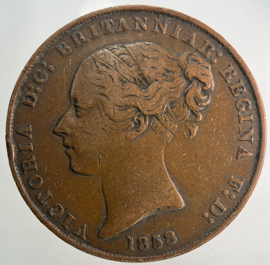 1858 Jersey 1/13th Of A Shilling Coin | Fine Collectable Grade