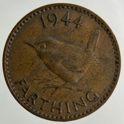 1944 George VI Wren Farthing Coin | Collectable Grade