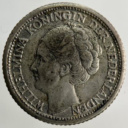 1944 Netherlands 1/4 Gulden Silver Coin | Very High Grade