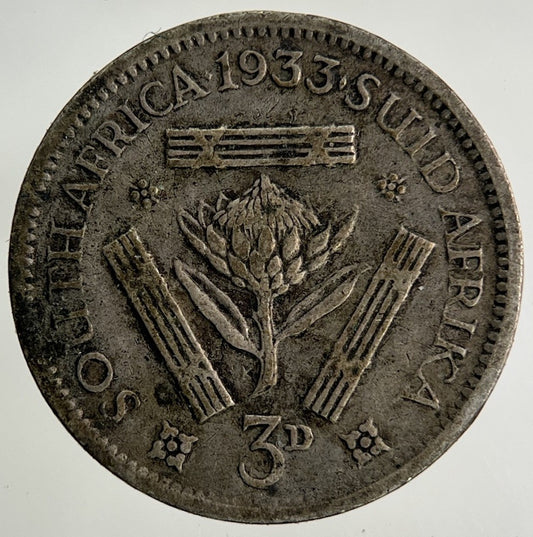 1933 South Africa Threepence Silver Coin | Fine Collectable Grade
