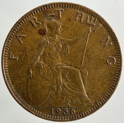 1936 George V Farthing Coin | Fine Collectable Grade