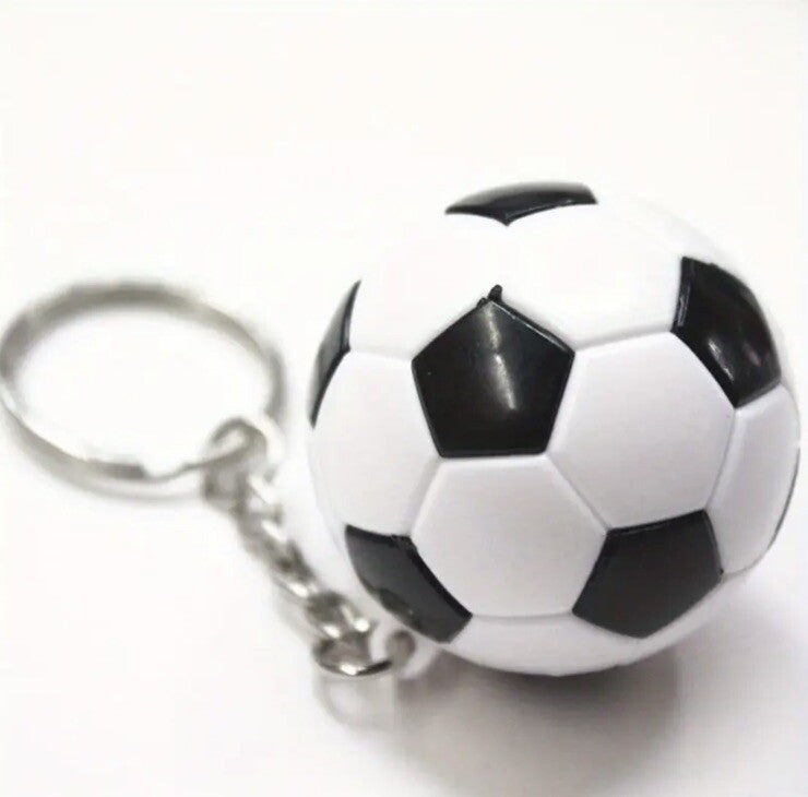 Mini Football Soccer Sports Ball Shaped Keyring Premium Keychain Gift UK