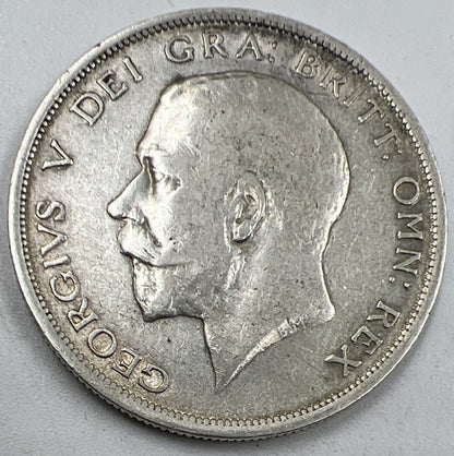 1915 Half - Crown | British Silver Coin | George V | Fine Collectable Grade | a918