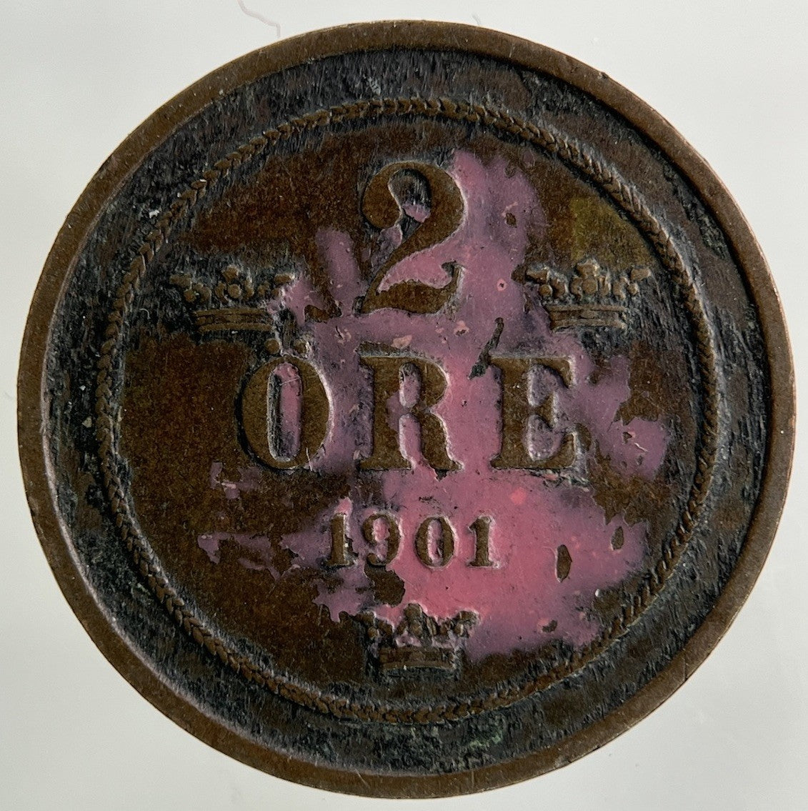 1901 Sweden 2 Ore Coin | Collectable Grade