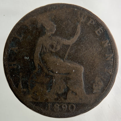 1890 Victoria Half - Penny Coin | Collectable Grade