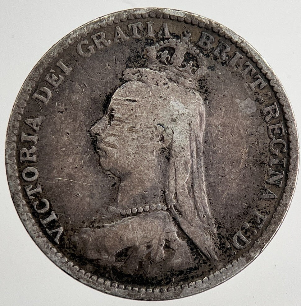 1887 Victoria Threepence Silver Coin | Fine Collectable Grade | a8504