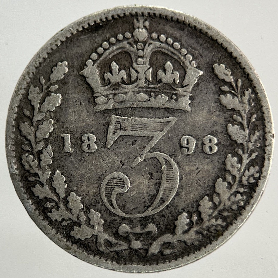 1898 Victoria Threepence Silver Coin | Collectable Grade