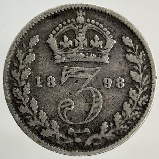 1898 Victoria Threepence Silver Coin | Collectable Grade