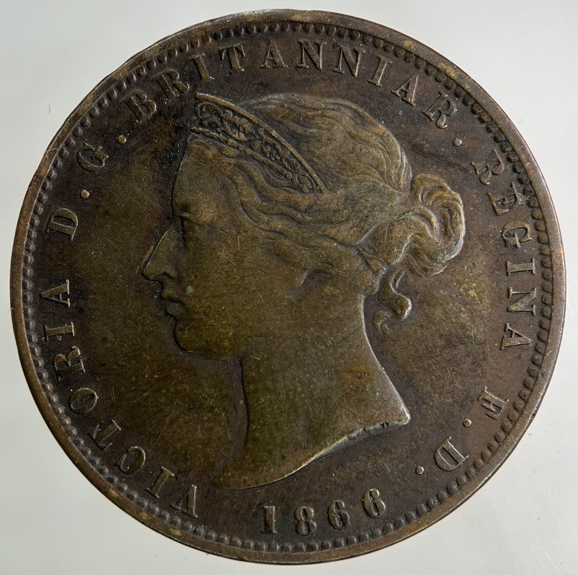 1866 Jersey 1/13 One Thirteenth Of A Shilling Coin | Fine Collectable Grade