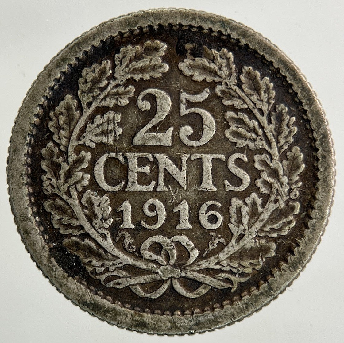 1916 Netherlands 25 Cents Silver Coin | Collectable Grade