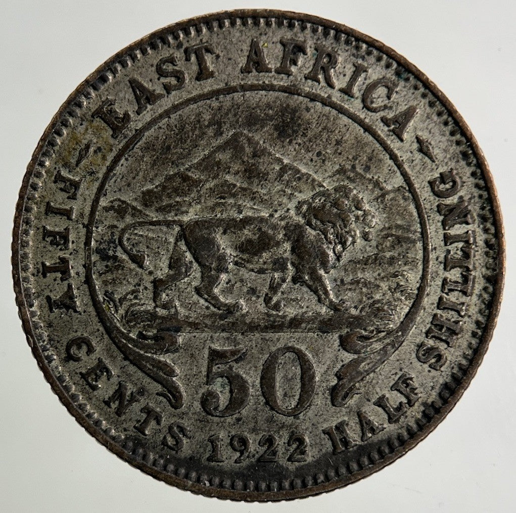 1922 East Africa 50 Cents Coin | Collectable Grade