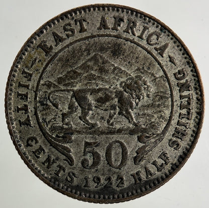 1922 East Africa 50 Cents Coin | Collectable Grade
