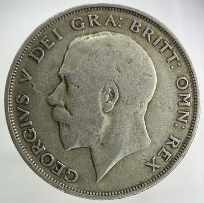 1921 George V Half - Crown Silver Coin | Fine Collectable Grade