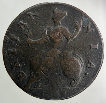 1735 George II 2nd Half - Penny Coin | Fine Collectable Grade