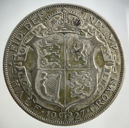 1927 George V Half - Crown Silver Coin | Fine Collectable Grade