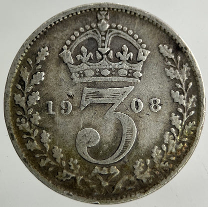 1908 Edward VII Threepence Silver Coin | Collectable Grade