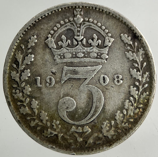 1908 Edward VII Threepence Silver Coin | Collectable Grade