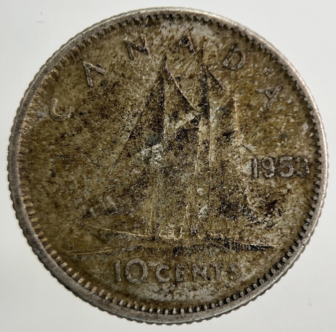 1953 Canada 10 Cents Silver Coin | Collectable Grade