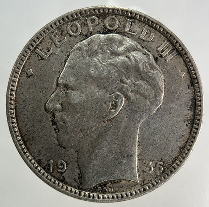 1935 Belgium 20 Francs Silver Coin | Very High Grade