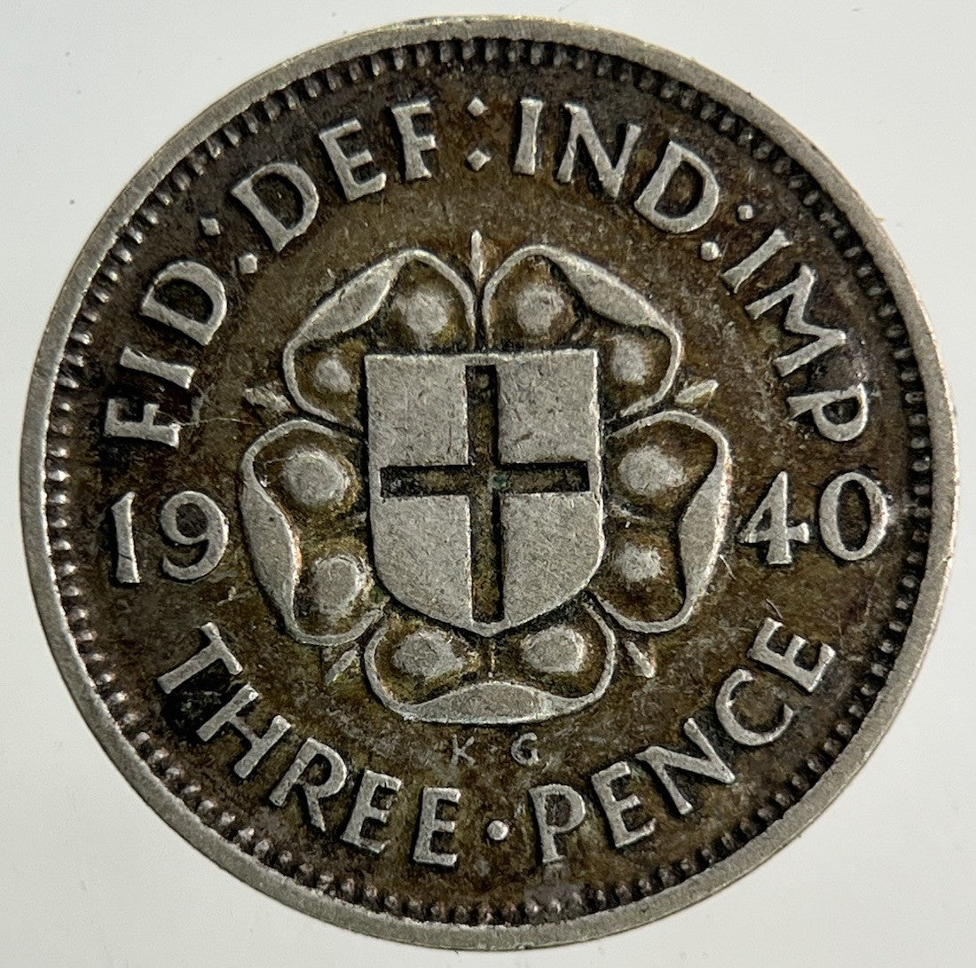 1940 George VI Threepence Silver Coin | Fine Collectable Grade