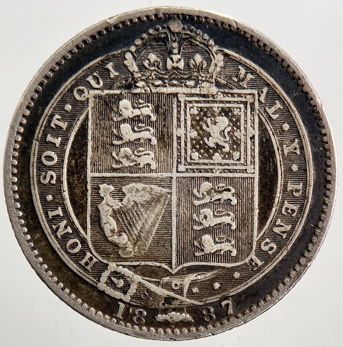 1887 Victoria Shilling Silver Coin | Fine Collectable Grade