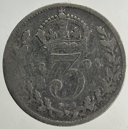 1895 Victoria Threepence Silver Coin | Collectable Grade