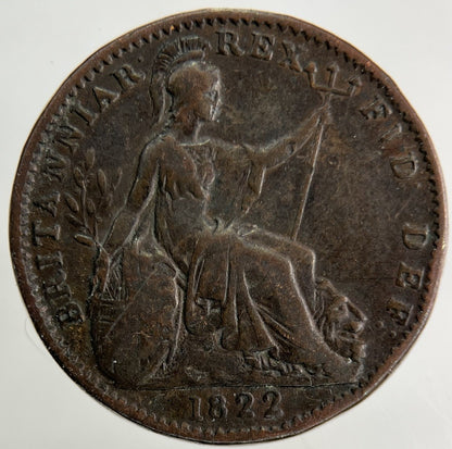 1822 George IV Farthing Coin | Fine Collectable Grade